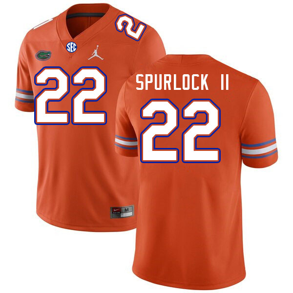 Men #22 Deuce Spurlock II Florida Gators College Football Jerseys Stitched-Orange